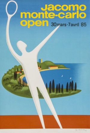 Monte Carlo Open Original Vintage Tennis Poster